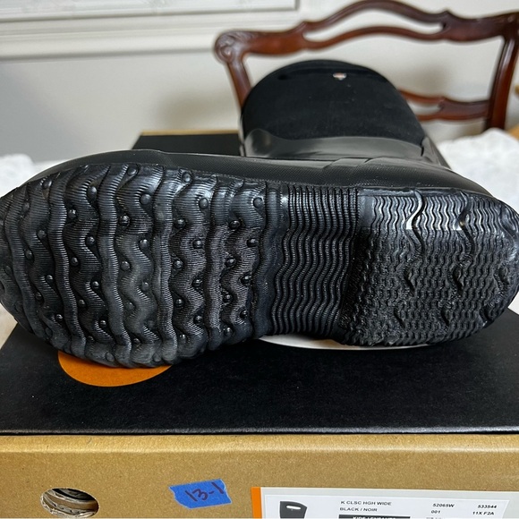 New Bogs Big Kids Black Classic High Pull On Rain Boots Wide sz 3 Y / 35 EU - Picture 8 of 12